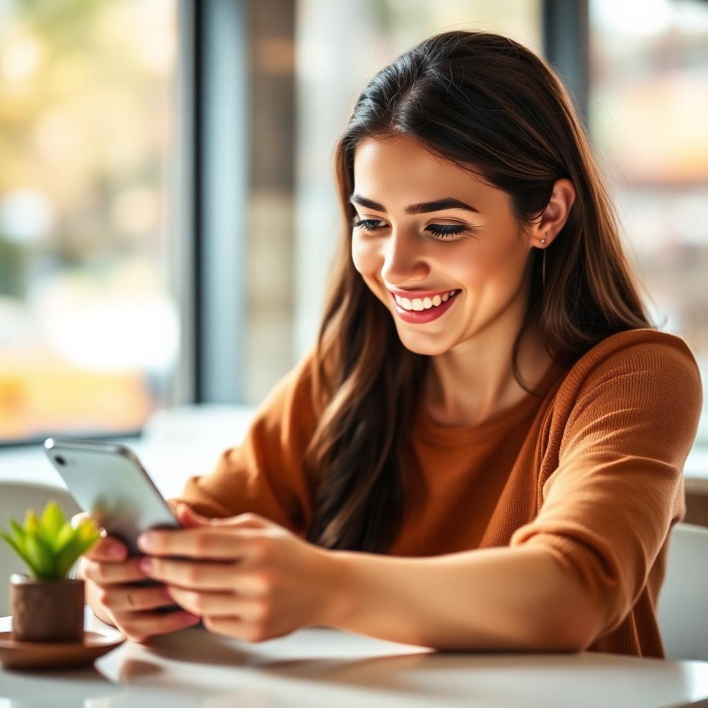 Patient reviewing health report on smartphone